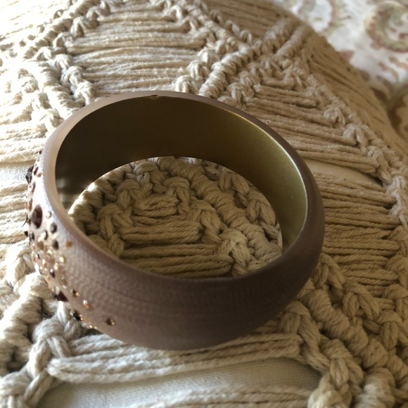 Bracelet Jeweled acrylic brown - Picture 2 of 4